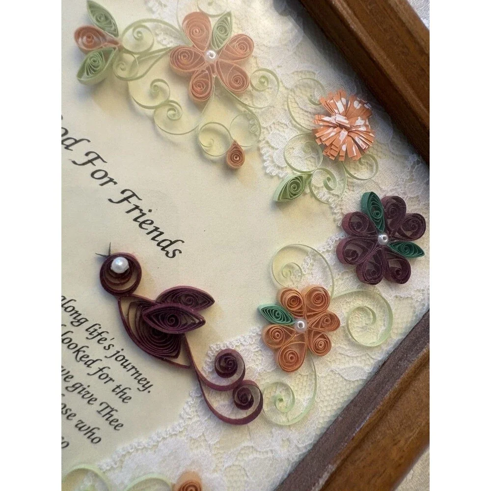 “Thank God For Friends” Framed Wall Hanging